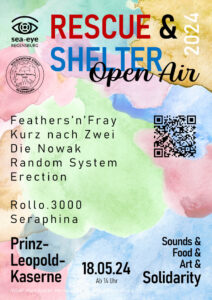 Flyer Rescue & Shelter Open-Air 2024 vorne